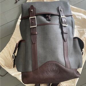 Ghurka Explorer Backpack in Slate with dust bag and original paperwork. Mint.